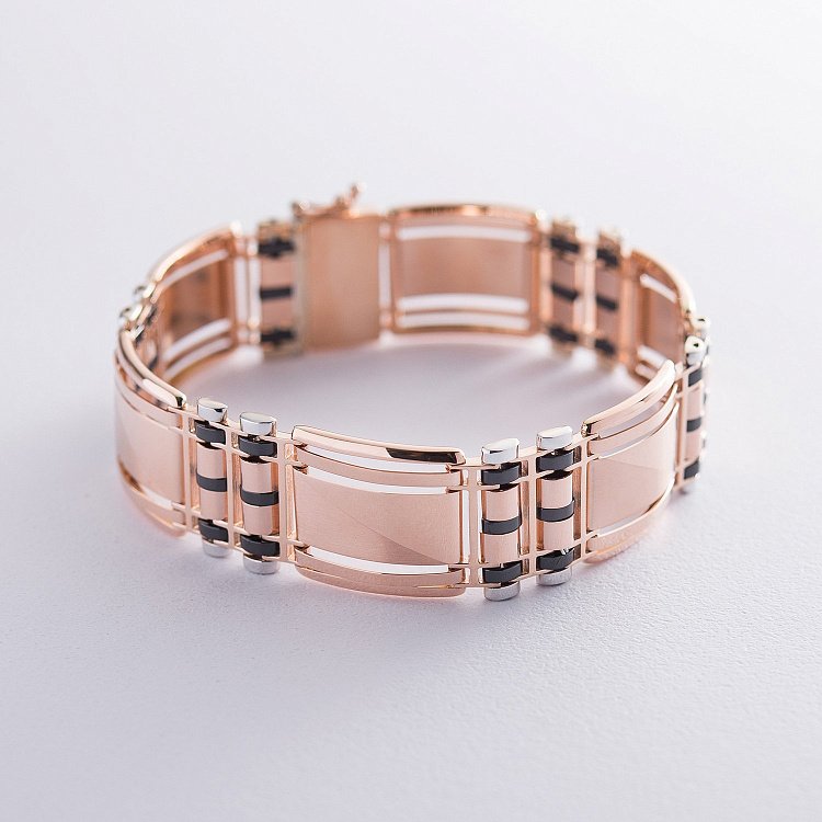 Чоловічий золотий браслет б04346 від ювелірного магазину Онікс