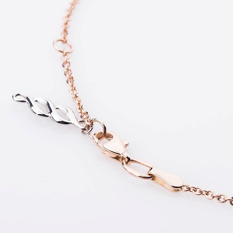 Золотой браслет на ногу "Бесконечность" б02142 от ювелирного магазина Оникс - 2