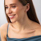 Золоті сережки - пусети з діамантами 344661121 от ювелирного магазина Оникс - 1