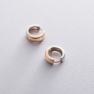 Золотые серьги-кольца без камней с05029 от ювелирного магазина Оникс - 5