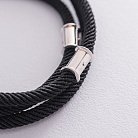 Шелковый шнурок с серебряной застежкой Ш0034-4в/д4 от ювелирного магазина Оникс - 1