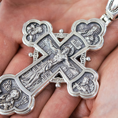 Православний хрест "Розп'яття Христове, Олександр Невський, Димитрій Донський, Сергій Радонезький. Архангел Михаїл" 133354 №4