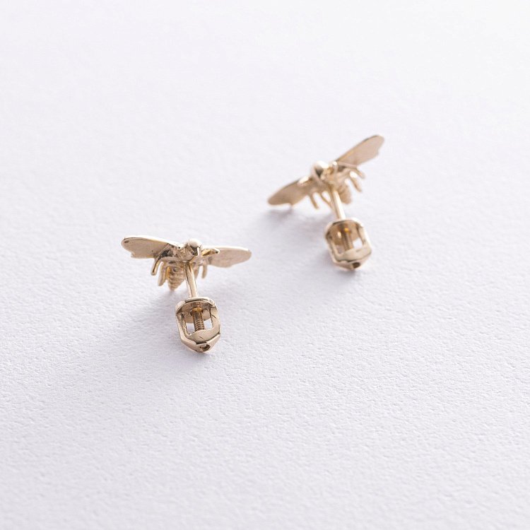 Золоті сережки - пусети "Оса" с07928 від ювелірного магазину Онікс - 4