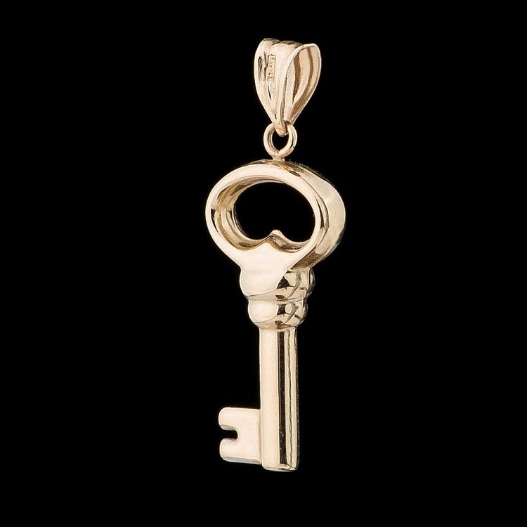 Золотая подвеска "Ключик" п01972 от ювелирного магазина Оникс - 1