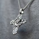 Серебряный крест "Портрет Иисуса Христа в терновом венце" с чернением 7095 от ювелирного магазина Оникс - 4