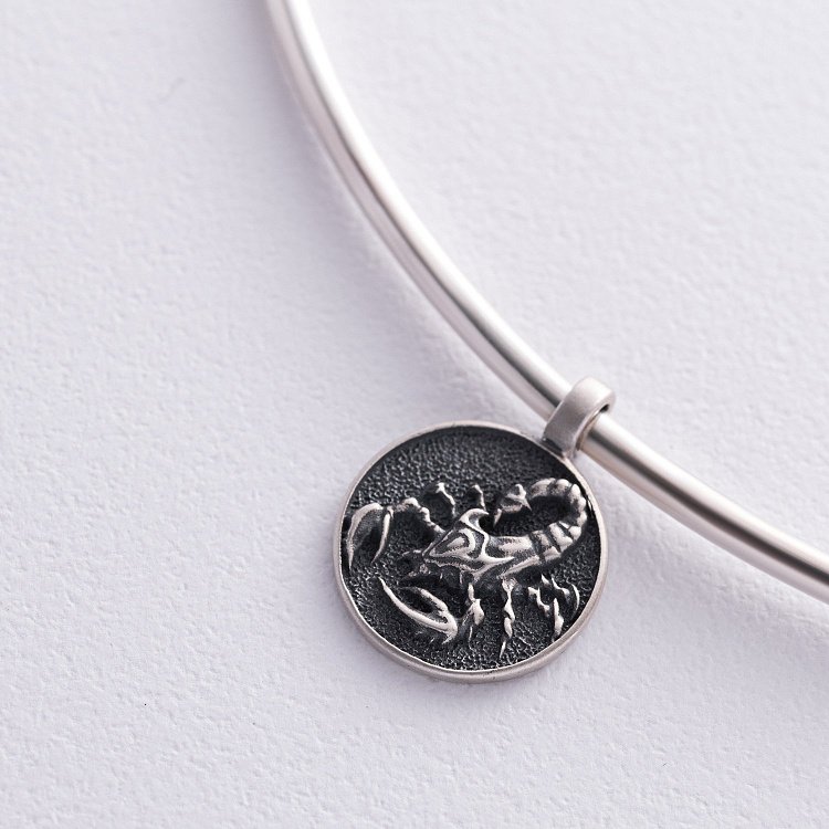 Серебряный кулон "Скорпион" с чернением (кулон под чокер) 1106п от ювелирного магазина Оникс - 2