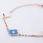 Золотий браслет "Конюшина" з емаллю LGB2244 от ювелирного магазина Оникс - 1