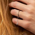 Серебряное кольцо "Шарик на цепочке" 1024 от ювелирного магазина Оникс - 4