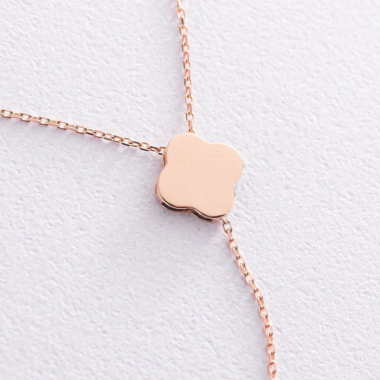 Колье "Клевер" в красном золоте кол01901 от ювелирного магазина Оникс - 3