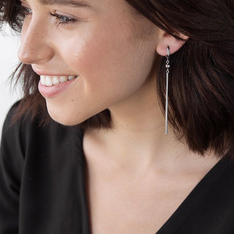 Золотые серьги на английской застежке с06380 от ювелирного магазина Оникс - 2