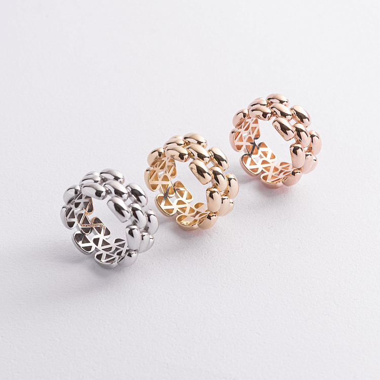 Каблучка "Charlie" у жовтому золоті к08380 від ювелірного магазину Онікс - 2