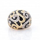 Эксклюзивное золотое кольцо с эмалью к03489 от ювелирного магазина Оникс - 2