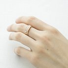 Золотий перстень з фіанітами к05899 от ювелирного магазина Оникс - 3