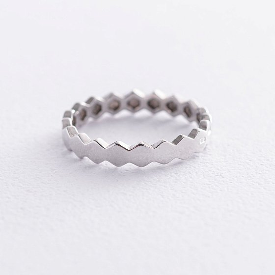 Серебряное кольцо "Грани" 112585