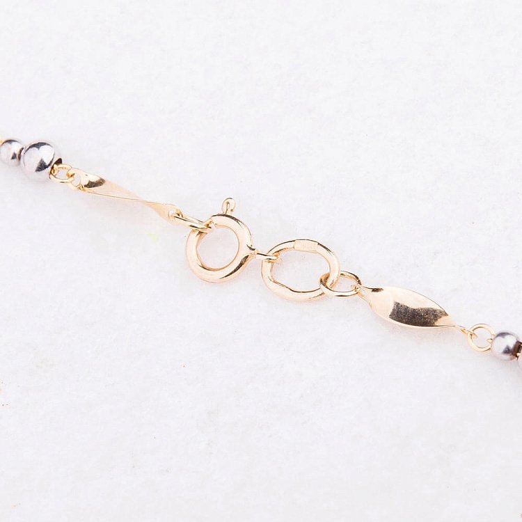 Золотой браслет на ногу б01722 от ювелирного магазина Оникс - 2