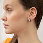 Золоті сережки з чорними та білими діамантами сб0614cha от ювелирного магазина Оникс - 4