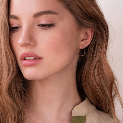 Серебряные серьги - пусеты "Ария" 122991 №2