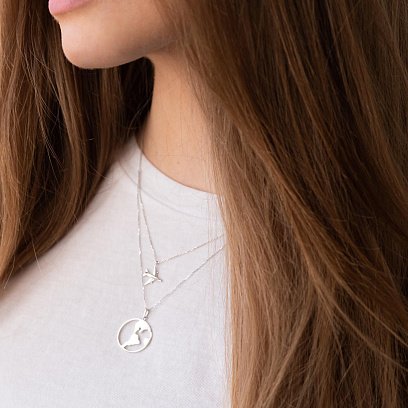 Колье в белом золоте "Кругосветное путешествие" кол01686 №2