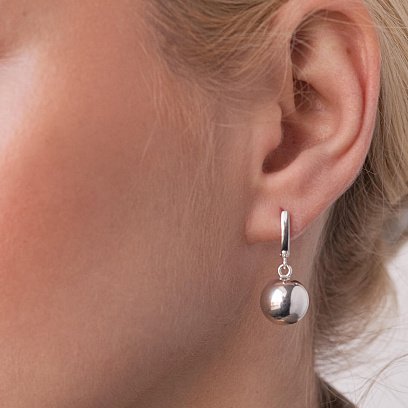 Серебряные серьги "Шарики" 12032 №3