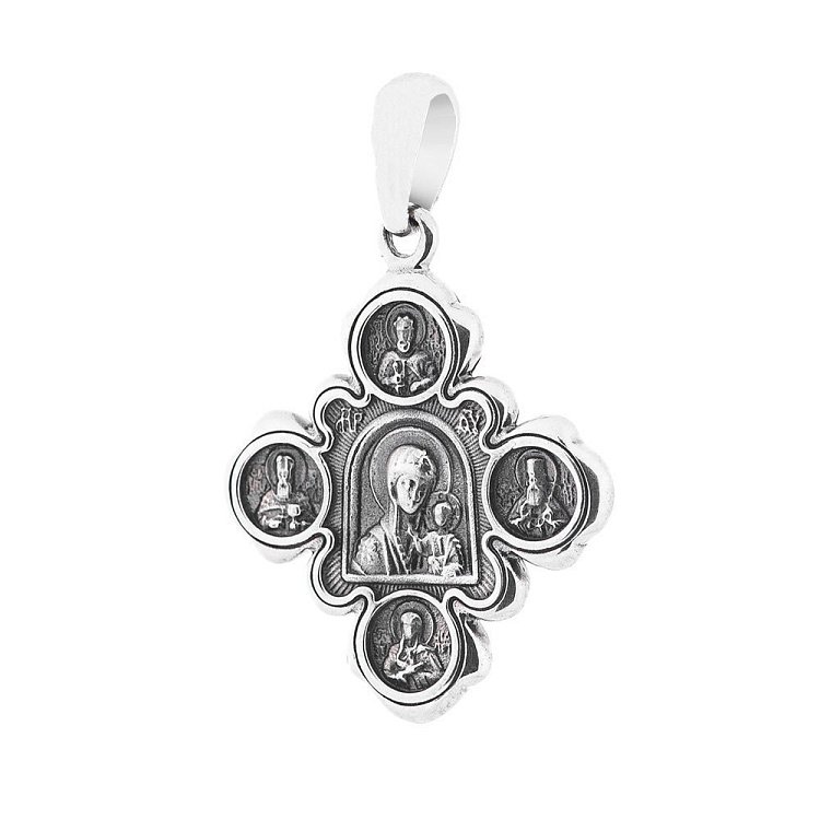 Срібний хрест з чорнінням 13356 від ювелірного магазину Онікс - 1