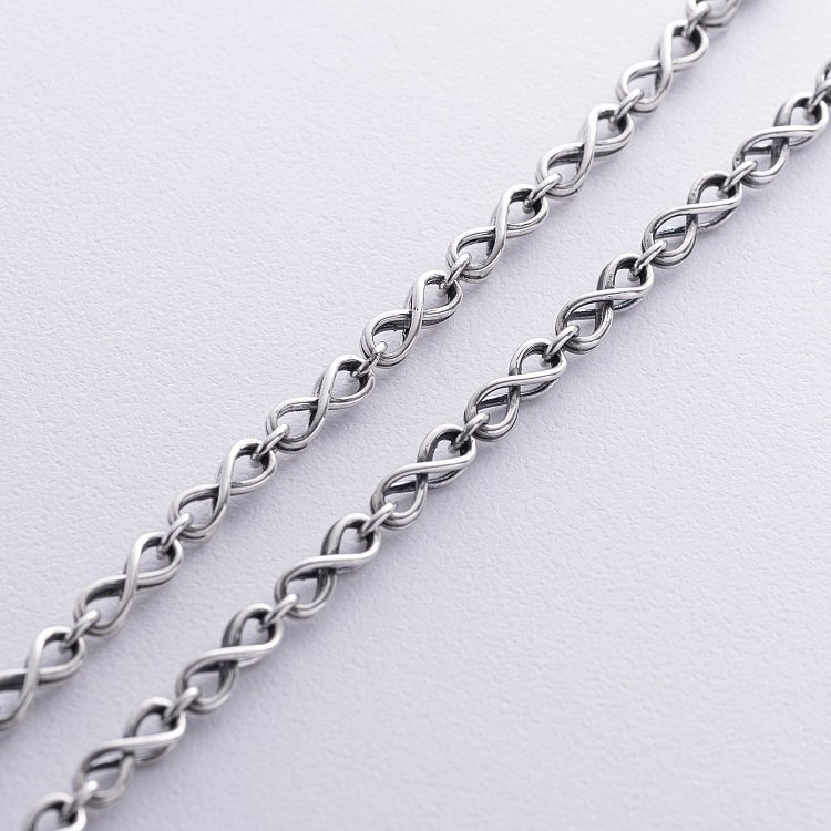 Мужская серебряная цепочка "Бесконечность" 15155 от ювелирного магазина Оникс