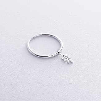 Кольцо "Веточка" (белое золото) к07967 №4
