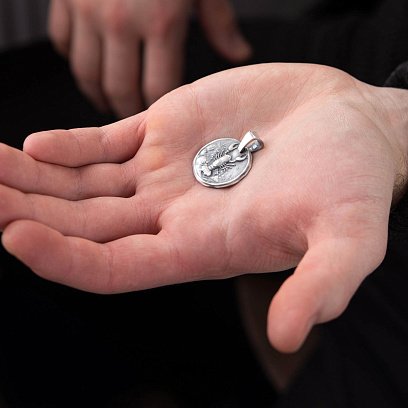 Срібний кулон "Знак зодіаку Рак" 133221рак №9