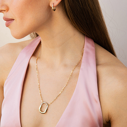 Серьги "Camilla" mini (желтое, белоe золото) с09484 №6