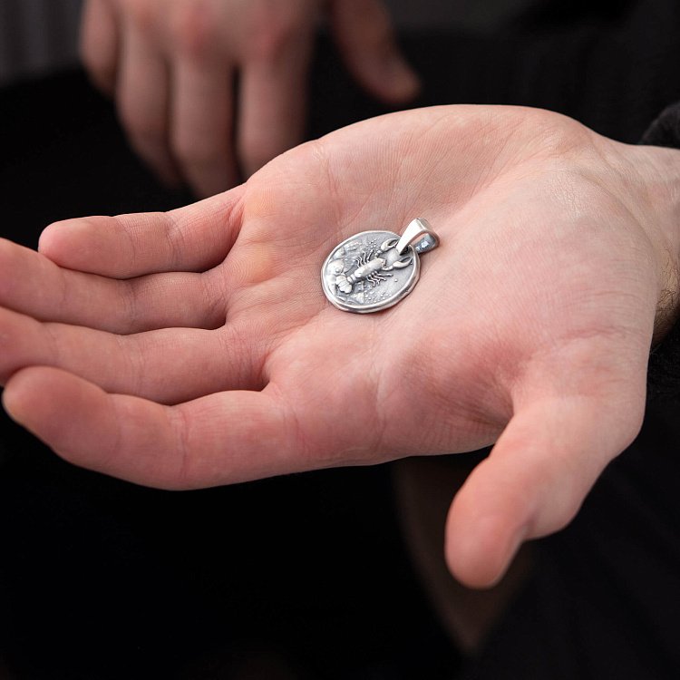 Срібний кулон "Знак зодіаку Рак" 133221рак від ювелірного магазину Онікс - 8