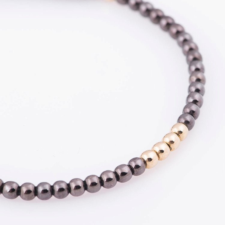 Золотой браслет "Шарики" б02674 от ювелирного магазина Оникс