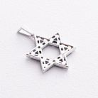 Золотой кулон "Звезда Давида" (бриллианты, сапфиры) пб0405rc от ювелирного магазина Оникс - 1