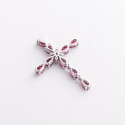 Золотой крестик с бриллиантами и рубинами пб0378nl от ювелирного магазина Оникс - 1