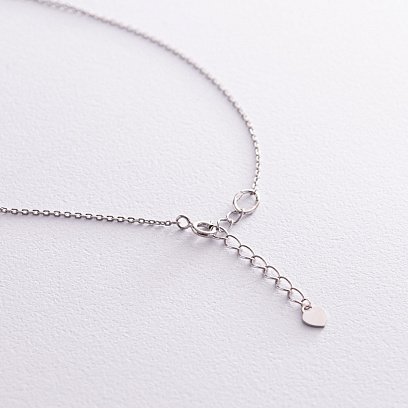 Срібне кольє "Сердечко" з фіанітами 908-01004 №5