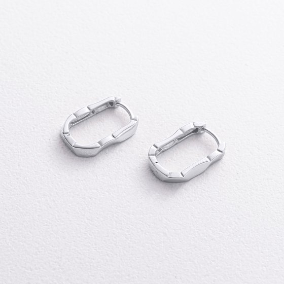 Серьги "Violet" в белом золоте mini с09741 №4