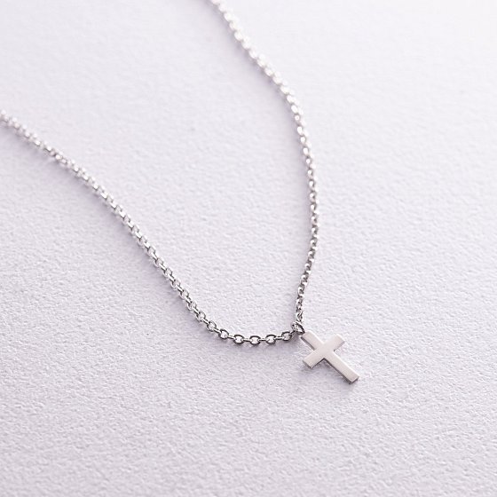Серебряное колье "Крестик" 1100