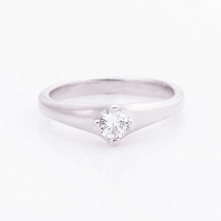 Золотое помолвочное кольцо с фианитом к05052 от ювелирного магазина Оникс - 2