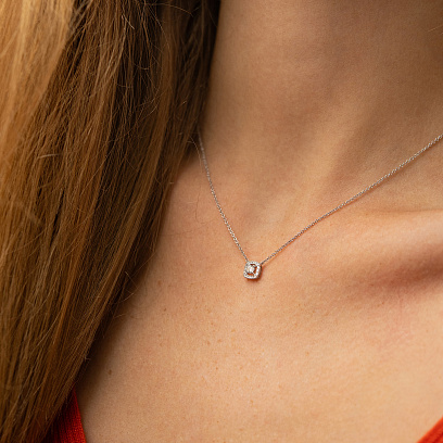 Золотое колье с бриллиантами колб0143ca №4