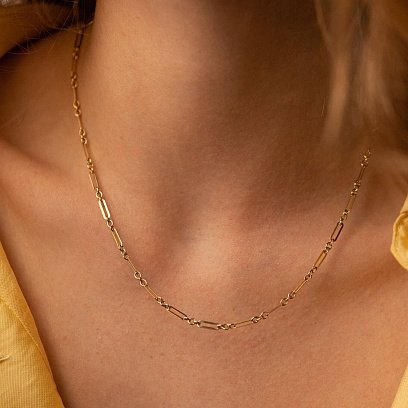 Колье "Ванесса" в желтом золоте кол02208 №9