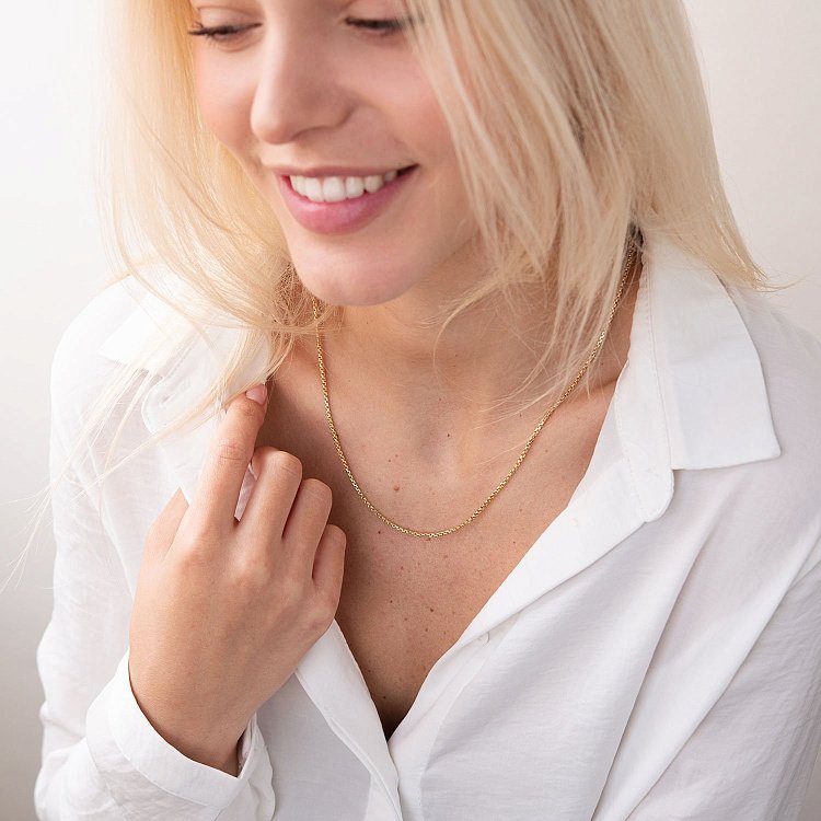 Ланцюжок плетіння Венеція (жовте золото) ц00243 від ювелірного магазину Онікс - 1