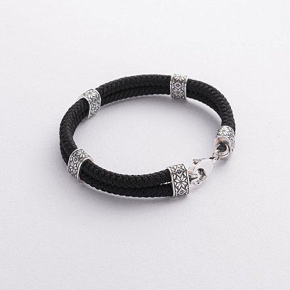 Чоловічий браслет "Вишиванка" у сріблі 1576 №3