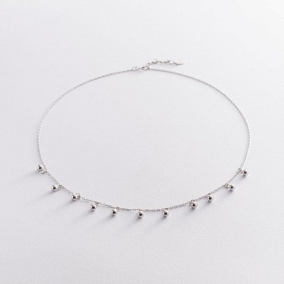 Срібне кольє "Кульки" 181132