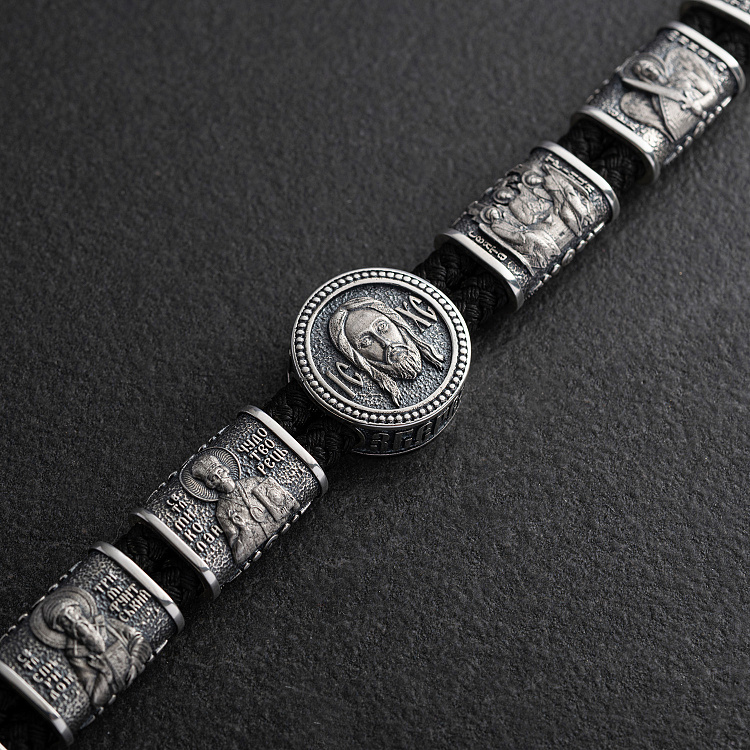 Срібний браслет "Ісус Христос. Спаси та Збережи (укр. мовою)" 1698 від ювелірного магазину Онікс - 17