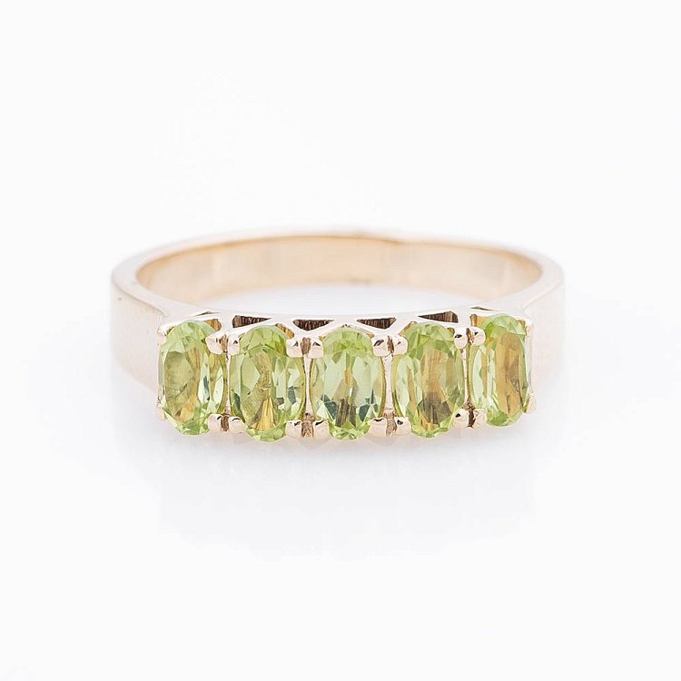 Золотое кольцо с хризопразами 02-0534.0.3230 от ювелирного магазина Оникс - 2