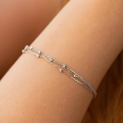 Браслет "Кульки" у білому золоті б05514 №4