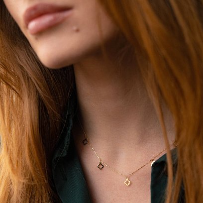 Колье "Клевера" в желтом золоте кол02170 №2