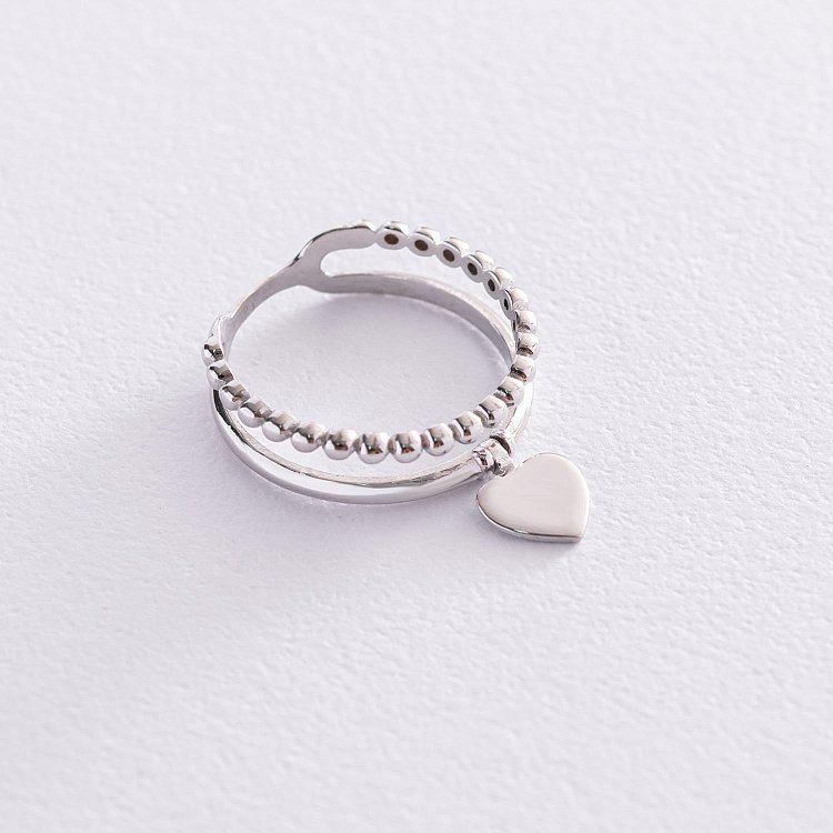 Золотое кольцо "Сердце" к05548 от ювелирного магазина Оникс