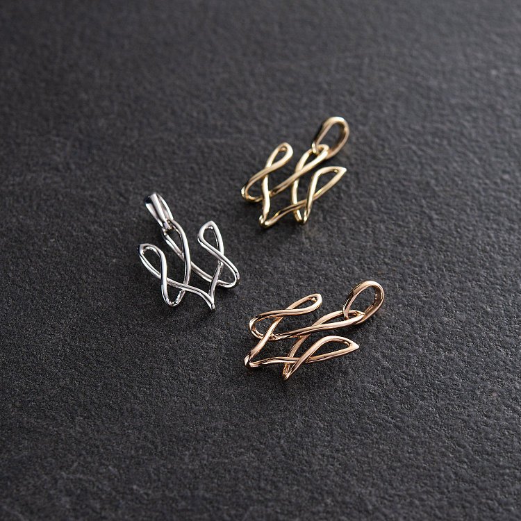 Золотий кулон "Герб України - Тризуб" п03692 від ювелірного магазину Онікс - 6