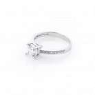 Серебряное помолвочное кольцо (фианиты) 111592 от ювелирного магазина Оникс - 2