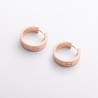 Золоті сережки - кільця "Love" с09663 от ювелирного магазина Оникс - 1