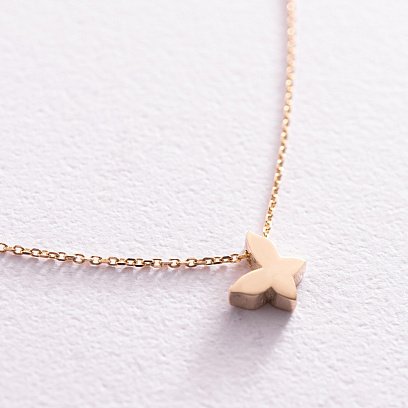 Кольє "Метелик" у жовтому золоті кол02149 №2